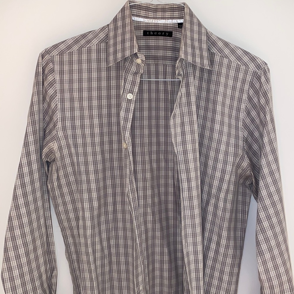 Theory Men’s Plaid Button Down